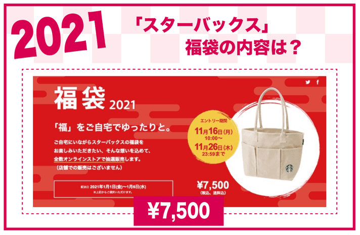 2021年 スタバ福袋の内容は？