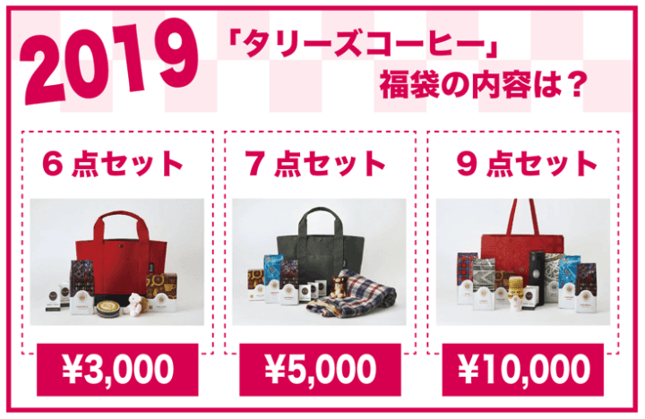 2019年 タリーズ福袋の内容は？