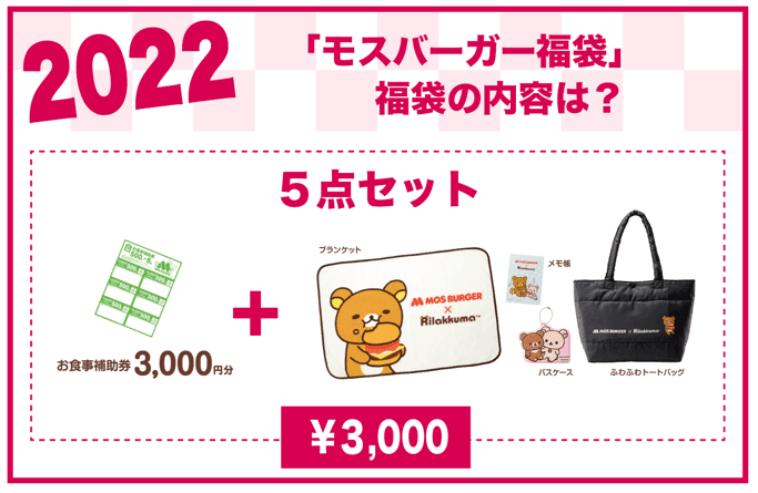 2022年 モスバーガー福袋の内容は？