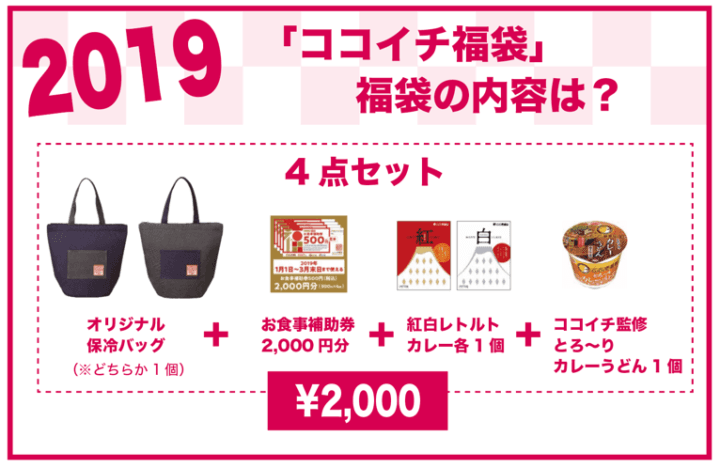 2019年 ココイチ福袋の内容は？