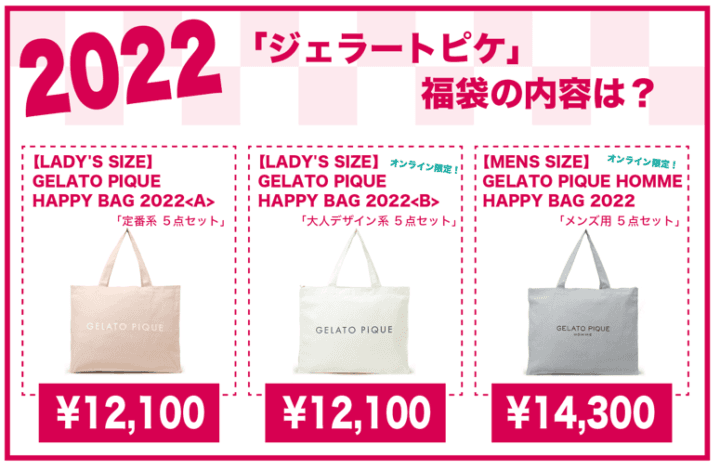 2022年 ジェラートピケ福袋の内容は？